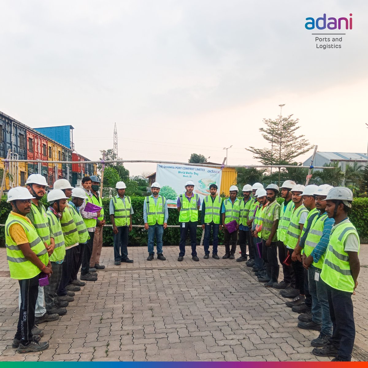 Reflecting on #WorldWaterDay at Dhamra Port, where we explored 'Leveraging Water For Peace'. From discussions on water's role in peace-building to fostering cooperation, our employees and workers engaged in meaningful dialogue and awareness.