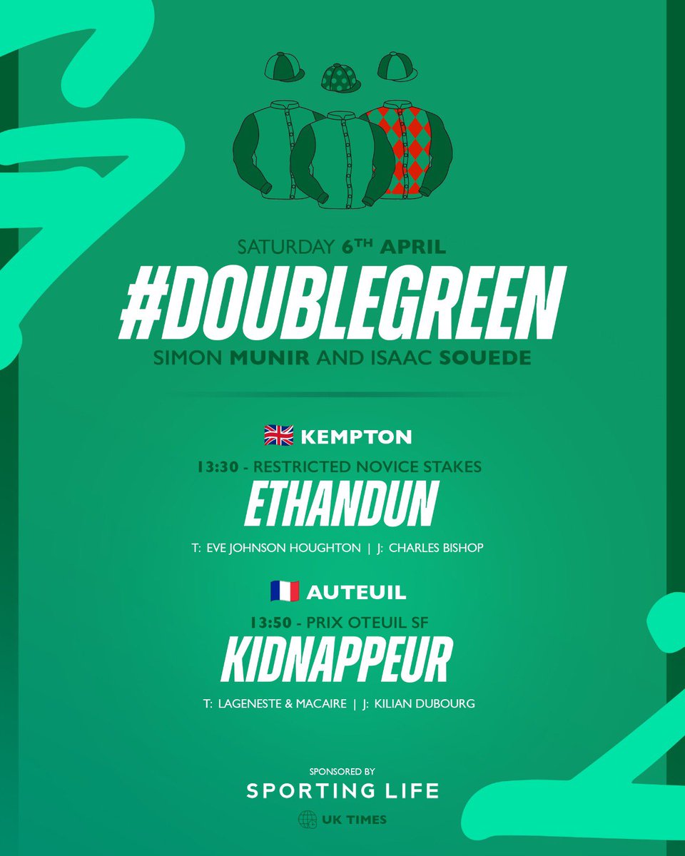 Two runners today! 🐎🤞🏼 #DoubleGreen