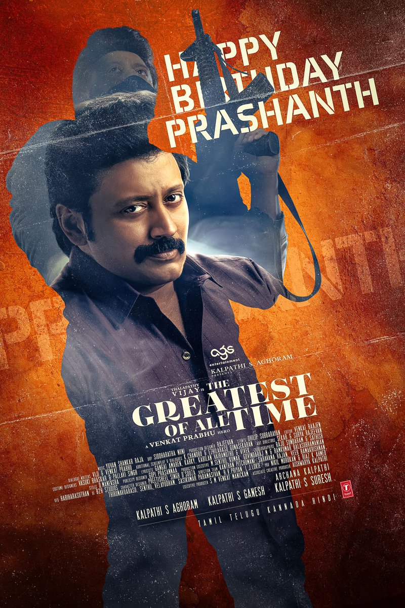 A very happy bday brother @actorprashanth warm wishes from our #GoatTeam 🥂❤️🤗 #TheGreatestOfAllTime