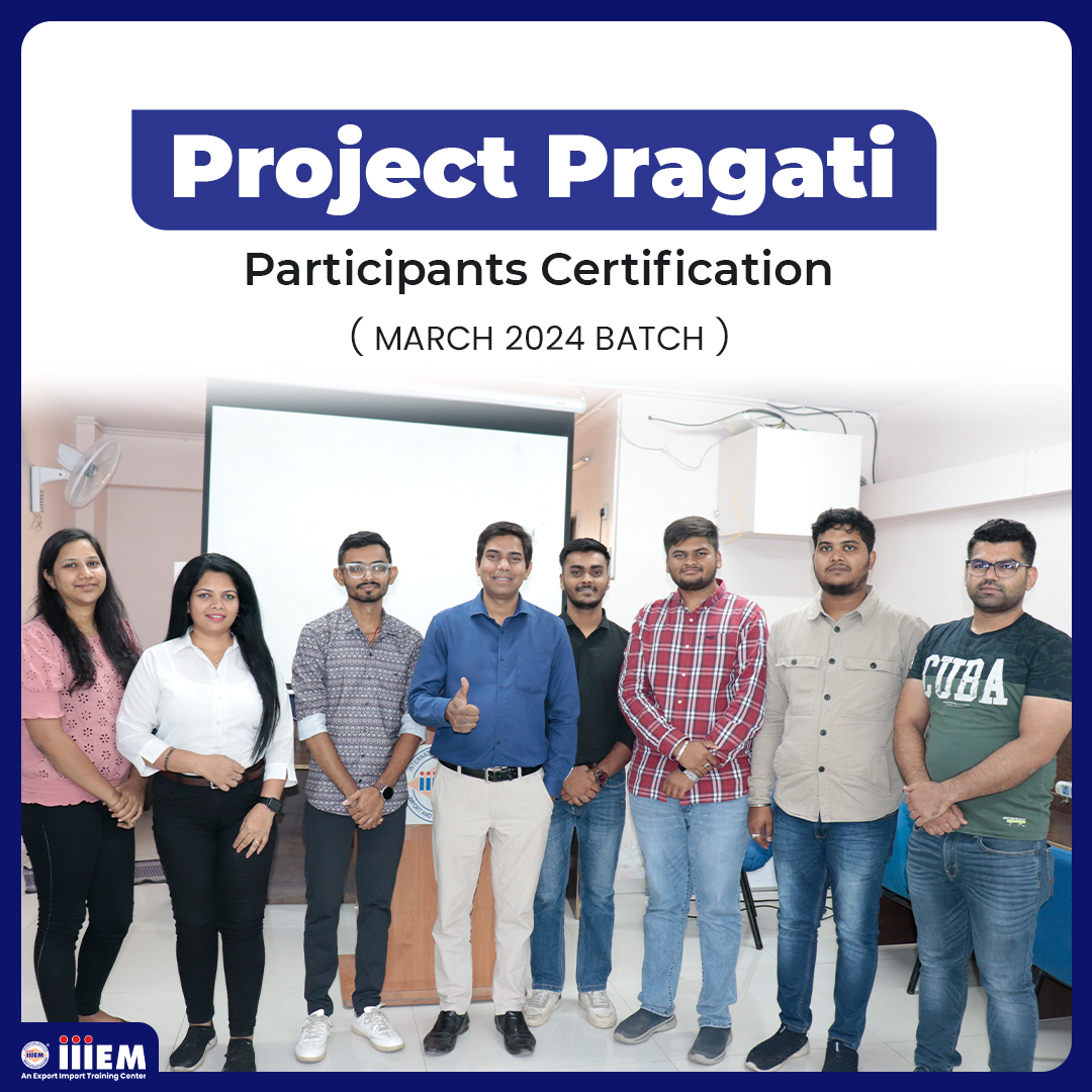 Congratulations to the participants of Project Pragati from the March 2024 batch! 🎉👏 Your dedication and hard work have paid off. Here's to your success and continued growth!

#ProjectPragati #March2024 #Certification #exportimportbatch #export #import #business #iiiem