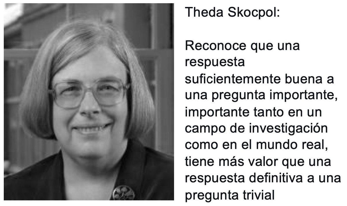 Un sabio consejo de Theda Skocpol sobre las investigaciones en las ciencias sociales.👇 De la entrevista de Skocpol con Eric Schickler en 2017: annualreviews.org/docserver/full…