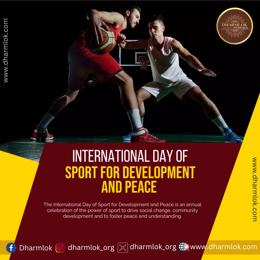 Dharmlok_org's tweet photo. The International Day of Sport for Development and Peace is an annual celebration of the power of sport to drive social change community development and to foster peace and understanding.
.
.
.
#sports #internationaldayofsportsfordevelopmentandpeace
#internationalsports https://t.co/ZbPteDDivU