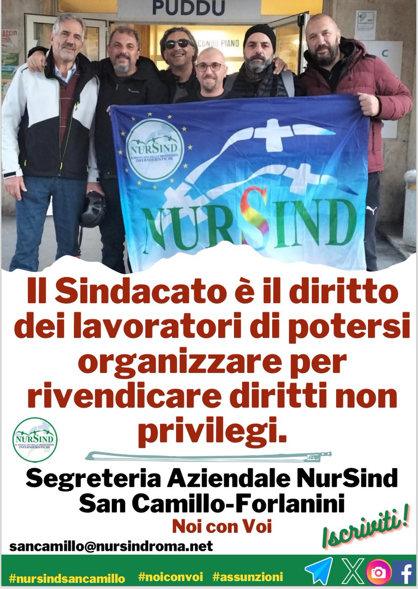 Noi ci siamo….Ti stiamo aspettando per molte altre lotte! 
NurSind San Camillo Noi con Voi!
#nursindsancamillo #Nursind #nonmollo #nonmolliamomai #diritti #NoiConVoi #sindacalisti