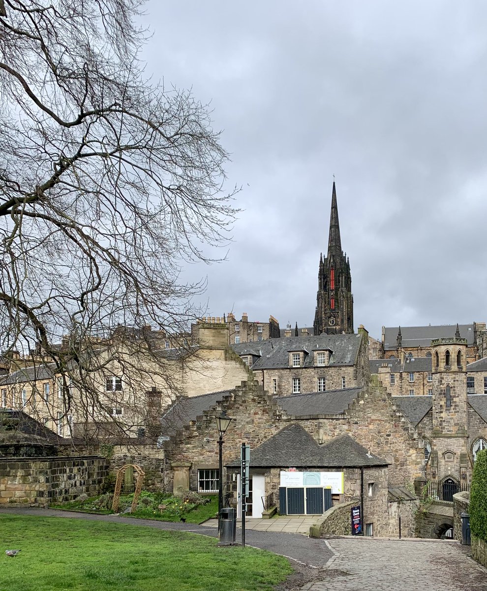 #SteepleSaturday The Hub, Edinburgh, seen from Greyfriars Kirkyard.