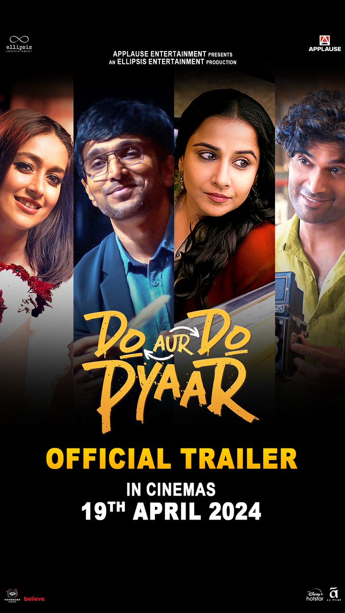 youtu.be/lZCWcsfc5Ho The link to watch the trailer of the musical romantic comedy you've been waiting to enjoy with your loved one. 😘 #doaurdopyaar in cinemas, 19th April.