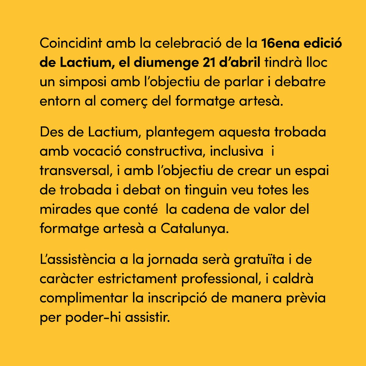 LactiumVic's tweet image. ⁉️ Formes part de la cadena de valor del formatge artesà, això t'interessa 👇

LES CLAUS DEL COMERÇ DELS FORMATGES ARTESANS
Una jornada constructiva entorn del comerç del #formatge #artesà. 
21/04 - 10.15 h - Casa Ricart #Vic. 

✍️ INSCRIPCIONS: 
docs.google.com/forms/d/e/1FAI…