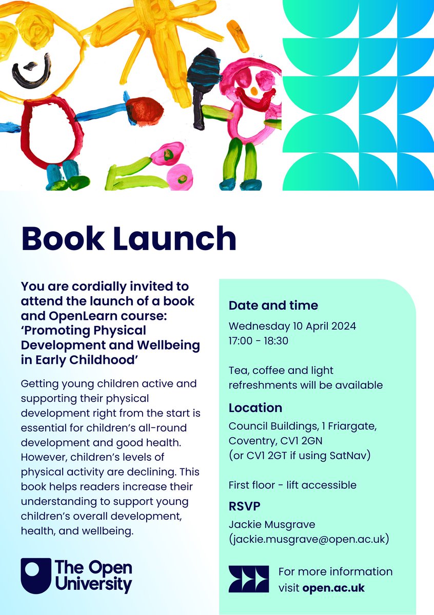Last shout out to invite you to our book launch our book on supporting physical development in early childhood- let me know if you would like to join us routledge.com/Promoting-Phys…
