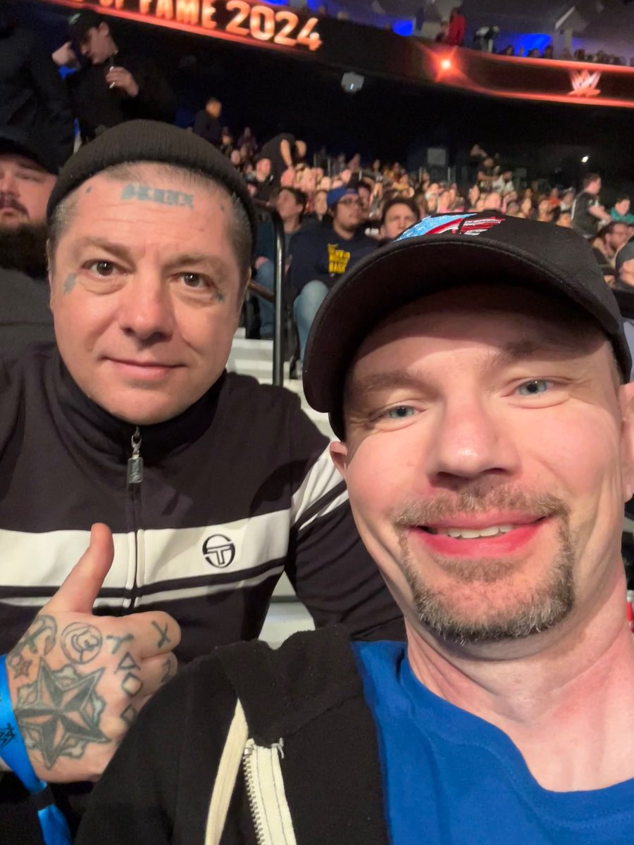 Sometimes you go to SmackDown and the WWE Hall of Fame and end up sitting with punk rock legend Lars Frederiksen. And sometimes that rules.