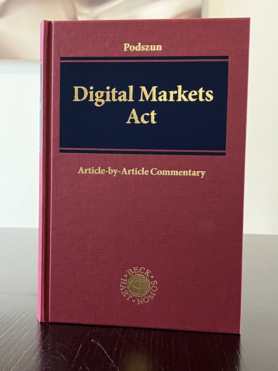 The 🇪🇺 Digital Markets Act #DMA is a game-changer for BigTech & offers opportunities for users. All you need to know: In our 🆕 600 pages-article by article commentary! Great team of authors, including @b_herbers, @SeeligerDaniela, @PhilboBaggins, @AnnaKWolf & @Andreas_Schwab!