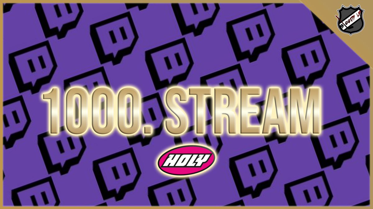 Der 1000. Stream auf Twitch! Das feiern wir natürlich mit einem besonderen Event! Wann? Heute ab 12.00 Uhr LIVE auf Twitch! 12 Stunden Bloody am Stück! Schaut rein! 

#BloodyLP #BloodyArmy #Twitch #Jubiläum #Streamer #Holy