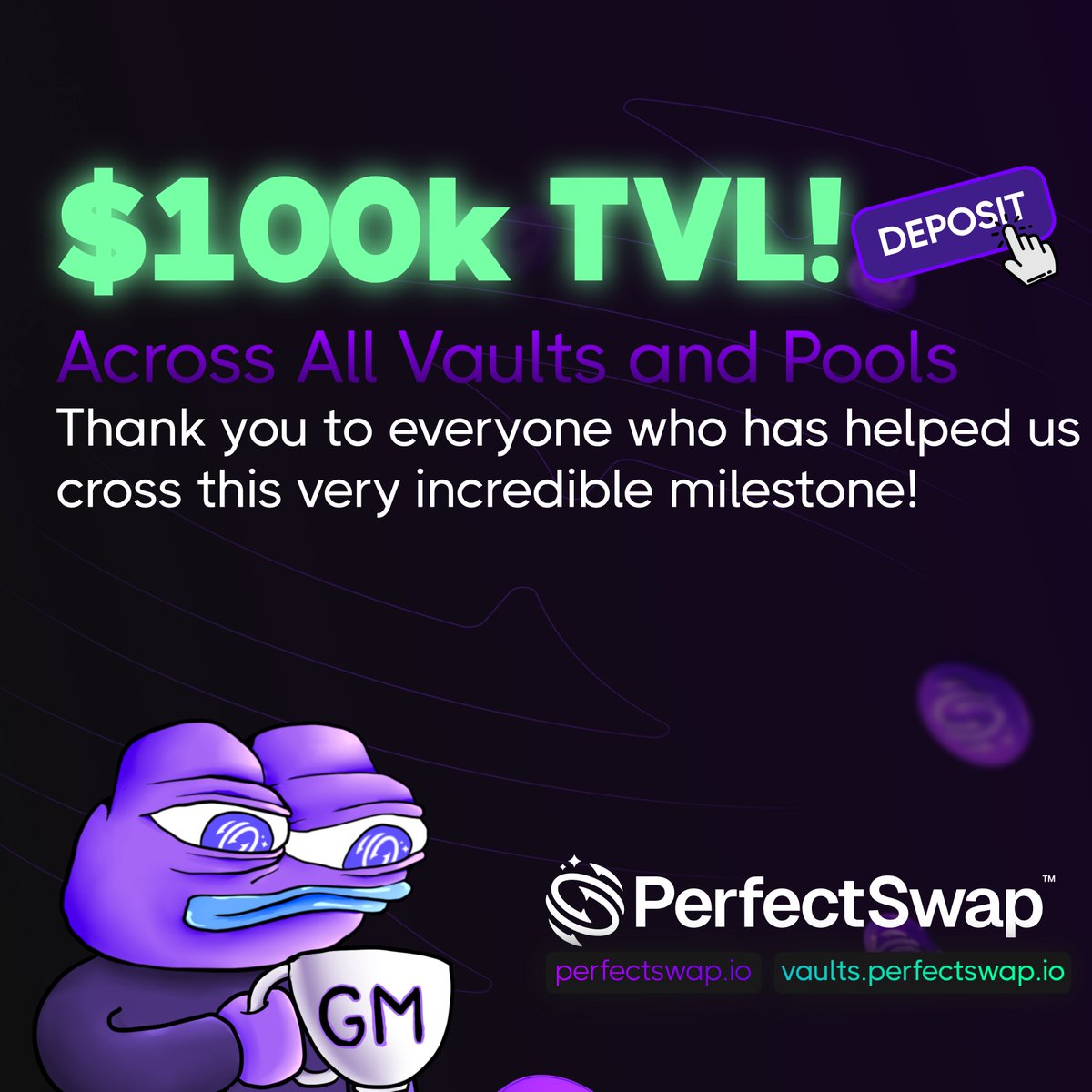 What an incredible achievement by a truly community driven protocol on @arbitrum 🫂 Thank you everybody for helping us cross this milestone and a very special thank you to our partners for building with us💜 @GMX_IO @Rodeo_Finance @0xOrangeFinance @dopex_io Farm on lads💜