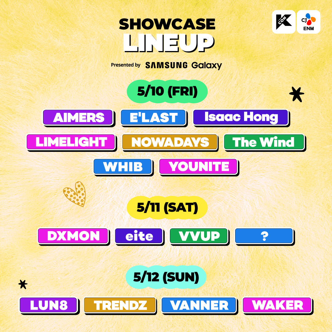 [#KCONJAPAN2024] SHOWCASE DAILY LINEUP ⭐ 𝐒𝐇𝐎𝐖𝐂𝐀𝐒𝐄 ⭐ (MEET & GREET STAGE📍Makuhari Messe) 𝗠𝗔𝗬 𝟭𝟬 (𝗙𝗥𝗜) #AIMERS #ELAST #isaachong #LIMELIGHT #NOWADAYS #TheWind #WHIB #YOUNITE 𝗠𝗔𝗬 𝟭𝟭 (𝗦𝗔𝗧) #DXMON #eite #VVUP [ ⁇ ] 𝗠𝗔𝗬 𝟭𝟮 (𝗦𝗨𝗡)…