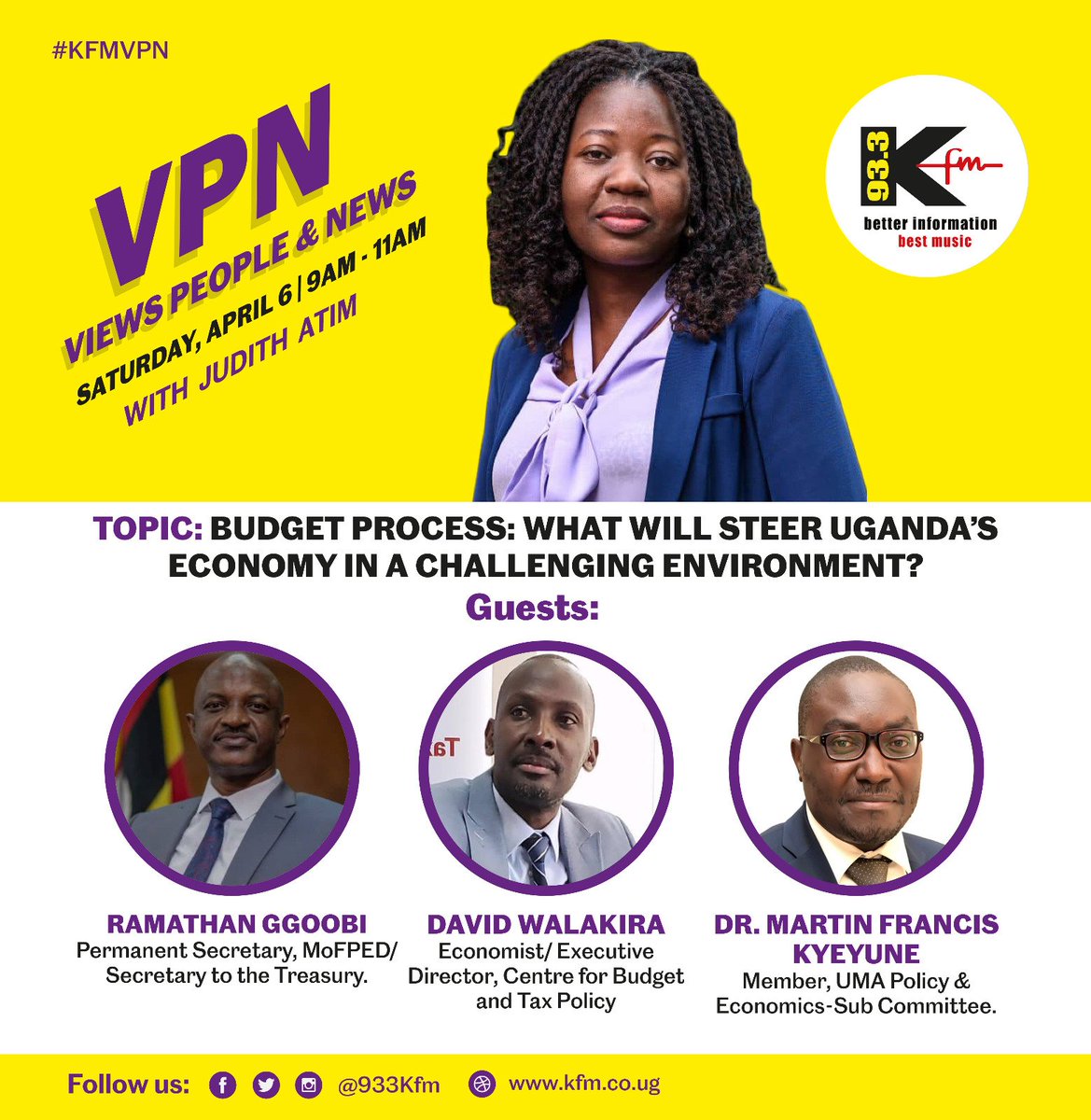 PSST @rggoobi is this morning on @933kfm to discuss the performance of the economy,key policy actions & proposed annual budget highlights for FY 2024/25. @rggoobi says the economy is continuing to recover,with macroeconomic stability due to proper coordination of Fiscal &