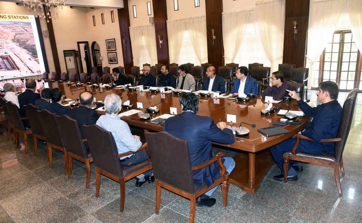 Chief Minister Sindh is chairing a meeting on the progress of KIV project along with all relevant stakeholders to bring 260MGD water to Karachi from Keenjhar