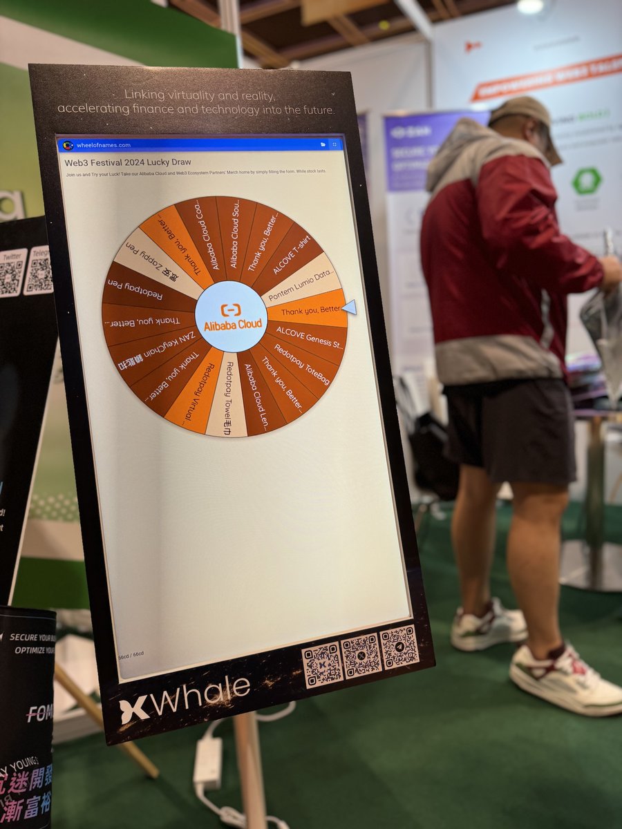 alibaba_cloud's tweet photo. Don't miss our booth at @festival_web3 main stage – swing by lucky draw and exclusive merch by #AlibabaCloud, and ecosystem partner Pontem Lumio, alcove, ZAN, xWhale, Redotpay and more.
#Web3Festival #2web3 https://t.co/jShqX6KoO4