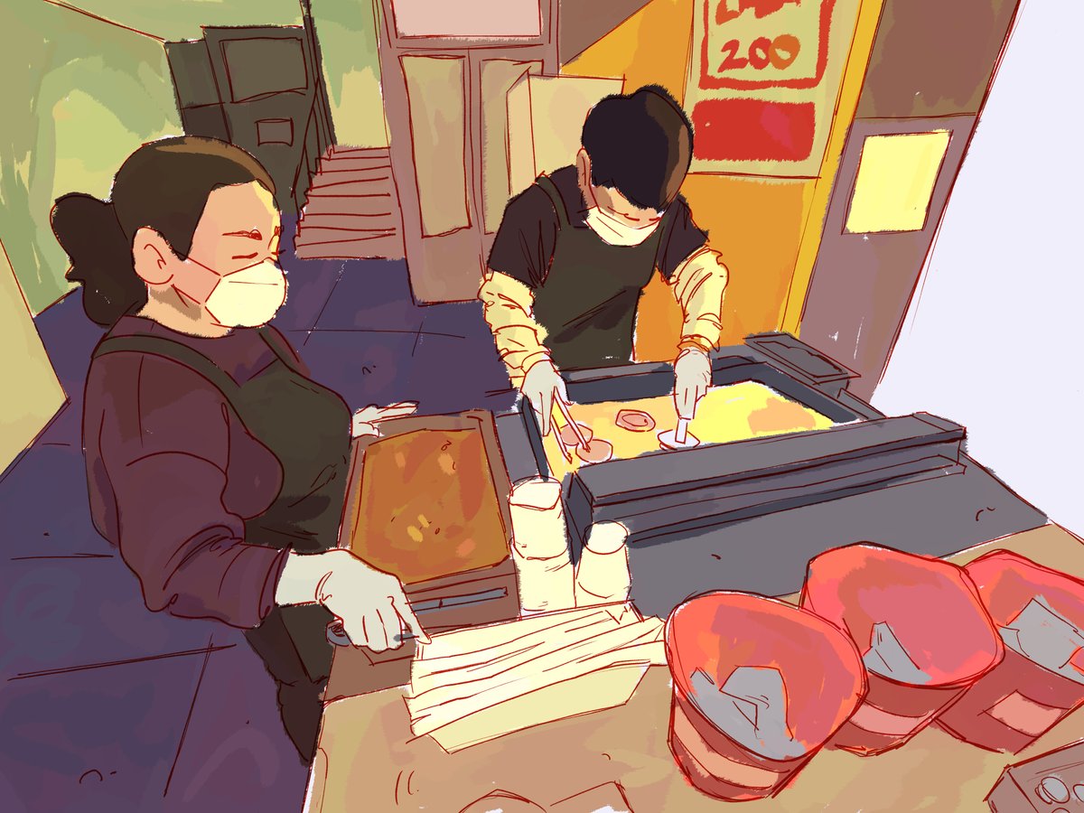 Day 5: Hotteok sellers in Jeju!! My original painting for today got corrupted so had to do a really quick one instead tonight 🙃 I'm gonna try to stream some blender plein air tomorrow so keep an eye out! :D Where are we off to with tomorrows plein air? #pleinairpril