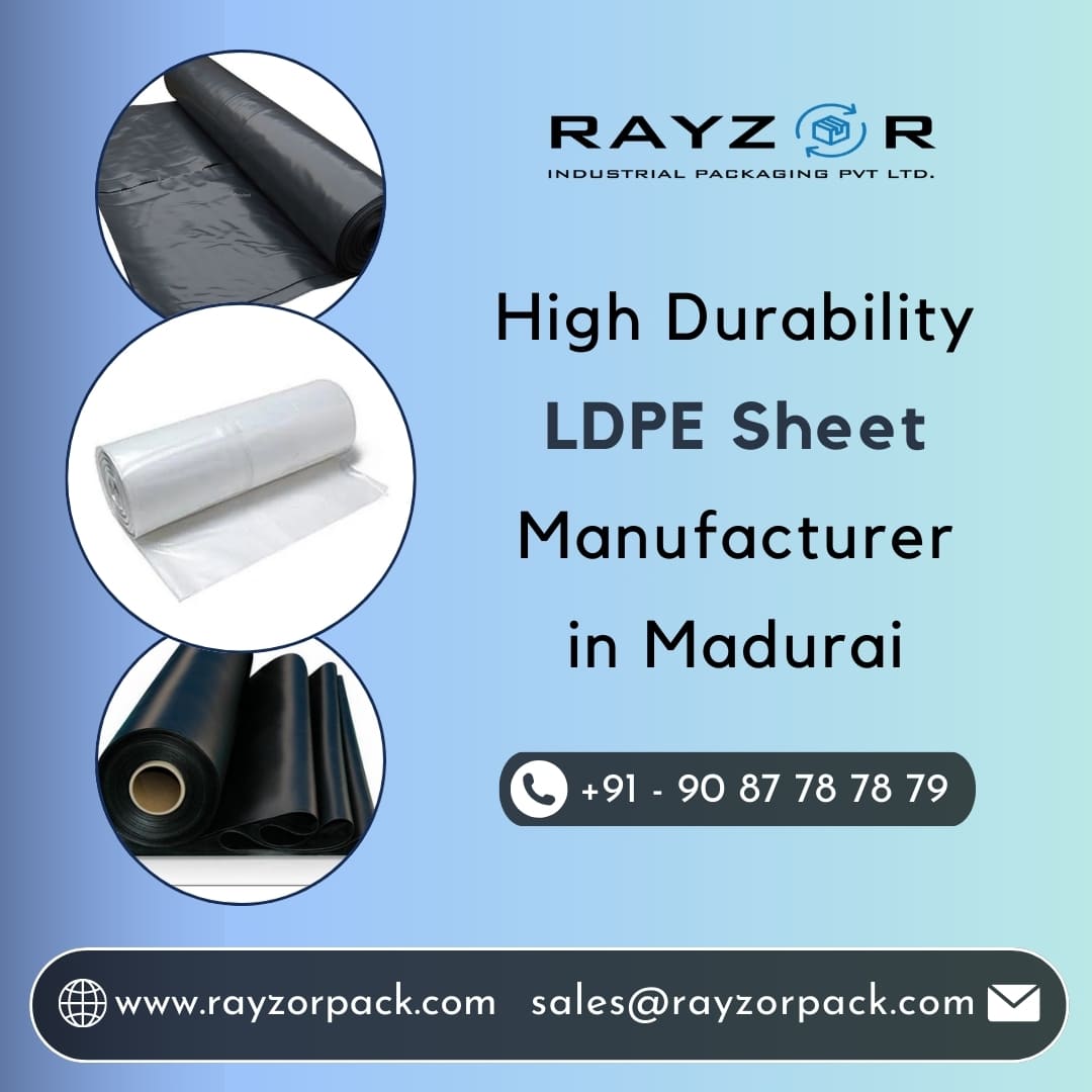 RayzorPack's tweet image. Get your packaging needs met with high-quality LDPE sheets from Rayzor Industrial Packaging Pvt Ltd, based right here in #Madurai 
#LDPESheet #Industry #Exporter #Supplier #Manufacturer #Customized #Rayzor #RayzorPack #CorrosionProtection #PackagingSolutions #VCITechnology #LDPE