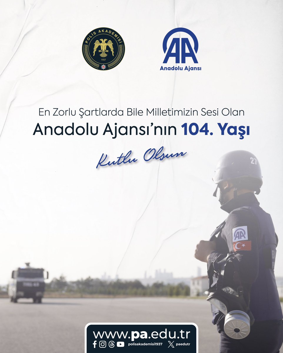 En zorlu şartlarda bile milletimizin sesi olan Anadolu Ajansı’nın kuruluşunun 104. yıl dönümü kutlu olsun! 🇹🇷 @anadoluajansi @serdarkaragoz