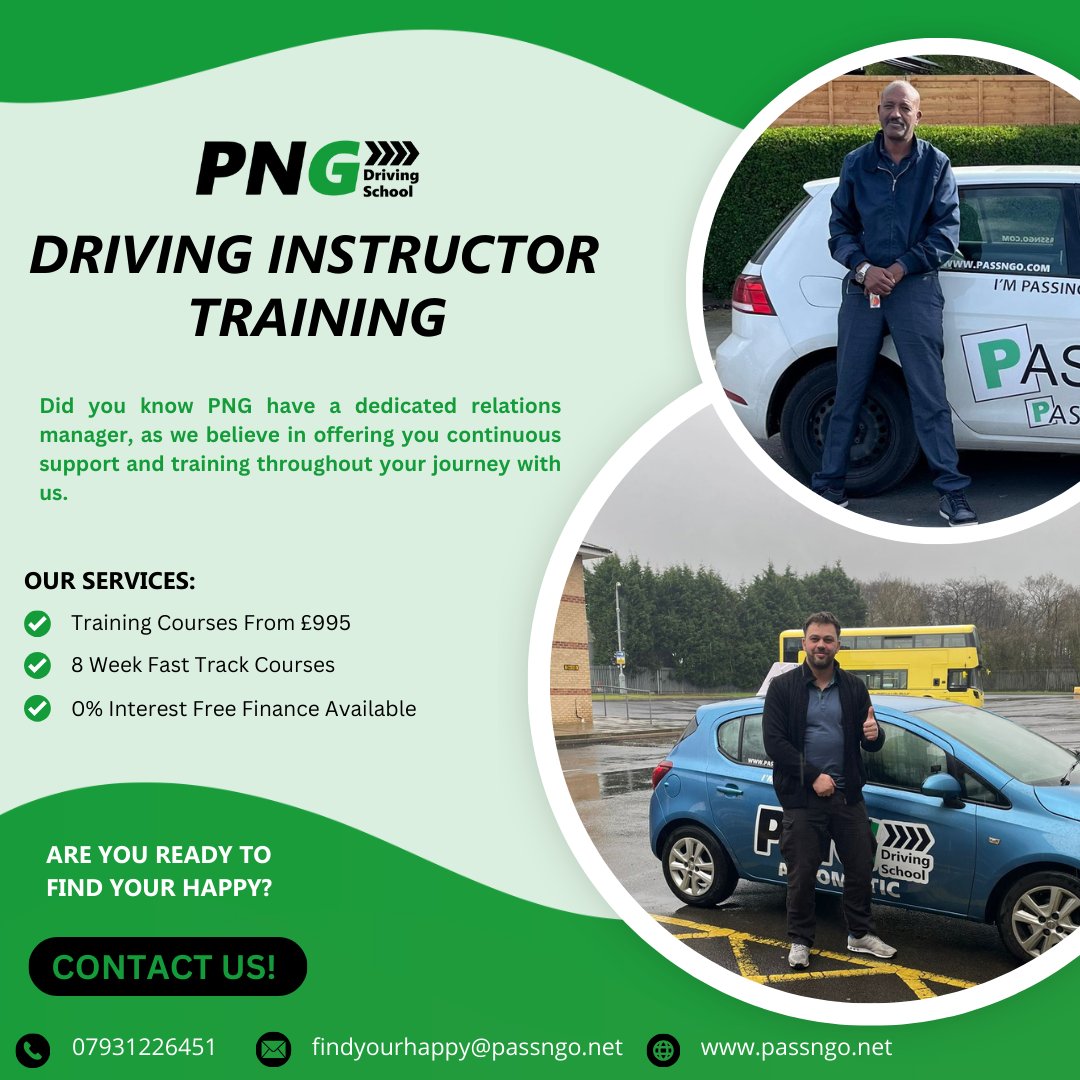 PassNGo's tweet image. Train to become a driving instructor with Pass N Go...
🌐 bit.ly/3Incf5a

#learntoinstruct #passngo #drivinginstructor #drivingschool #adi #pdi