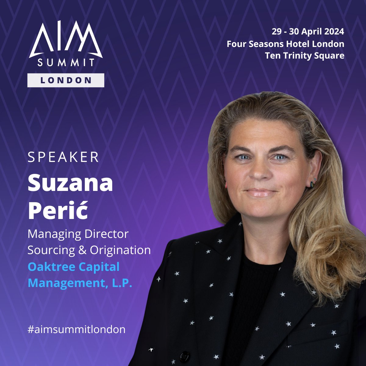 Join us for an enlightening session with Suzana Peric at AIM Summit London, where she will delve into 'The Golden Era of Private Credit” Apply to attend: aimsummit.com/londonapplytoa… #alternativeinvestments #aimsummitlondon #privatecredit #oaktreecapitalmanagement