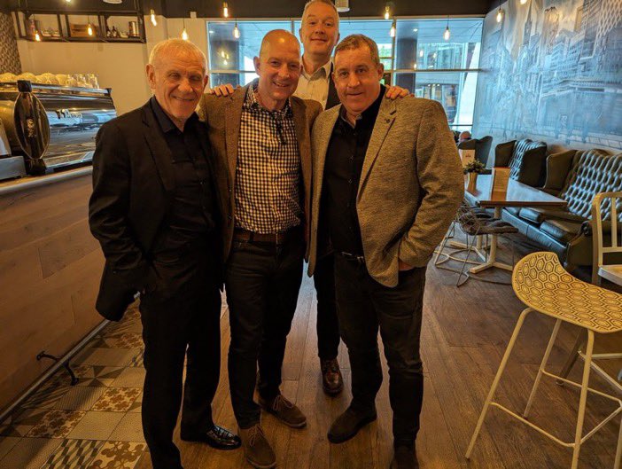 Great lunch at Lancs Cricket Club yesterday even though we didn’t see any cricket 🌧️ ☔️ L to R Peter Reid, Ian Brightwell, David Brightwell & Paul Moulden