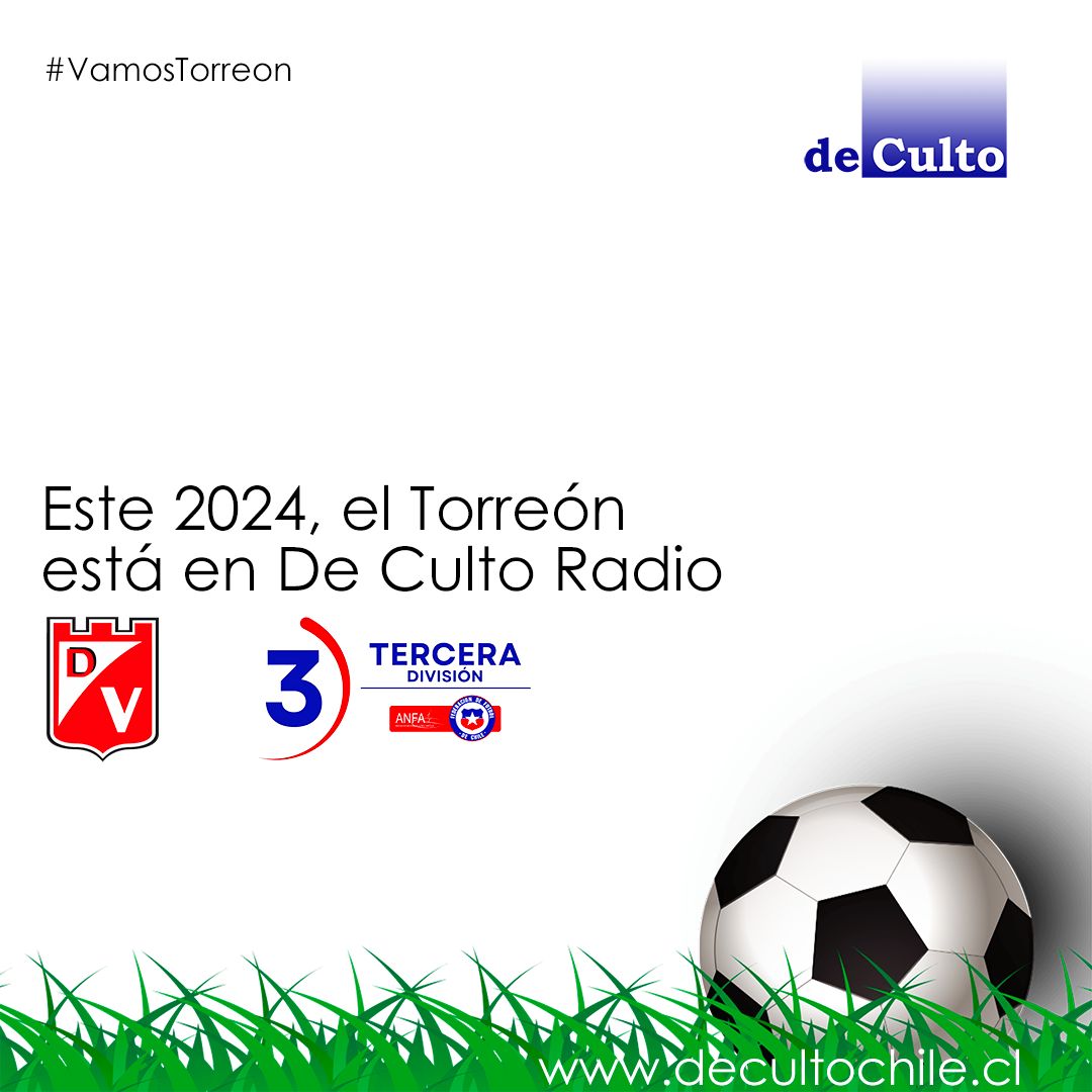 decultoradio's tweet photo. #VamosTorreon | El Torreón está de regreso, y nosotros también! No te pierdas la campaña del Torreón en 3ra División sólo en De Culto Radio. Este sábado desde las 15:30 hrs. estaremos en vivo desde el estadio Félix Gallardo para Deportes Valdivia vs Unión Compañías. Te esperamos! https://t.co/qnOwBZ4Z9A