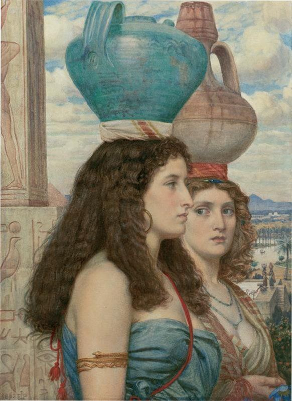 The Water Carriers of the Nile (1862) by Edward Poynter (British artist, lived 1836–1919). #AncientEgypt