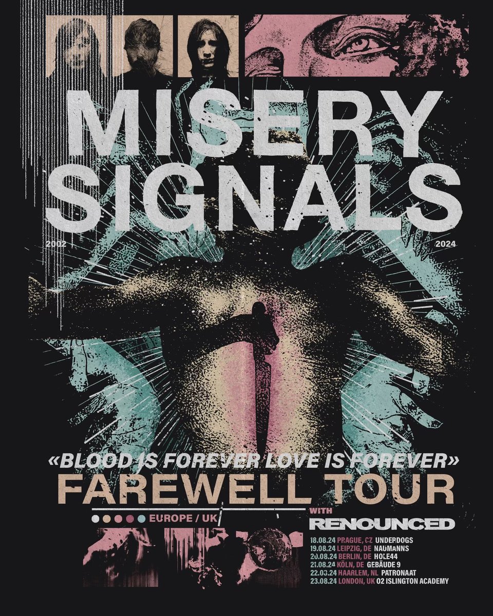 EU/UK, we’re very pleased to announce these dates on our Blood is Forever, Love is Forever Farewell Tour with special guests, @renouncedhc. Tickets on sale Monday April 8th at 11am CET.