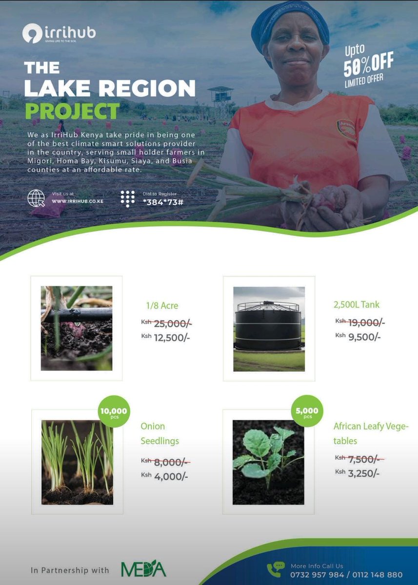 If you are a #farmer #youth in the lake economic region, this is a great offer to start or boost your agricultural production, my friends @IrriHub are doing the Lord`s work.