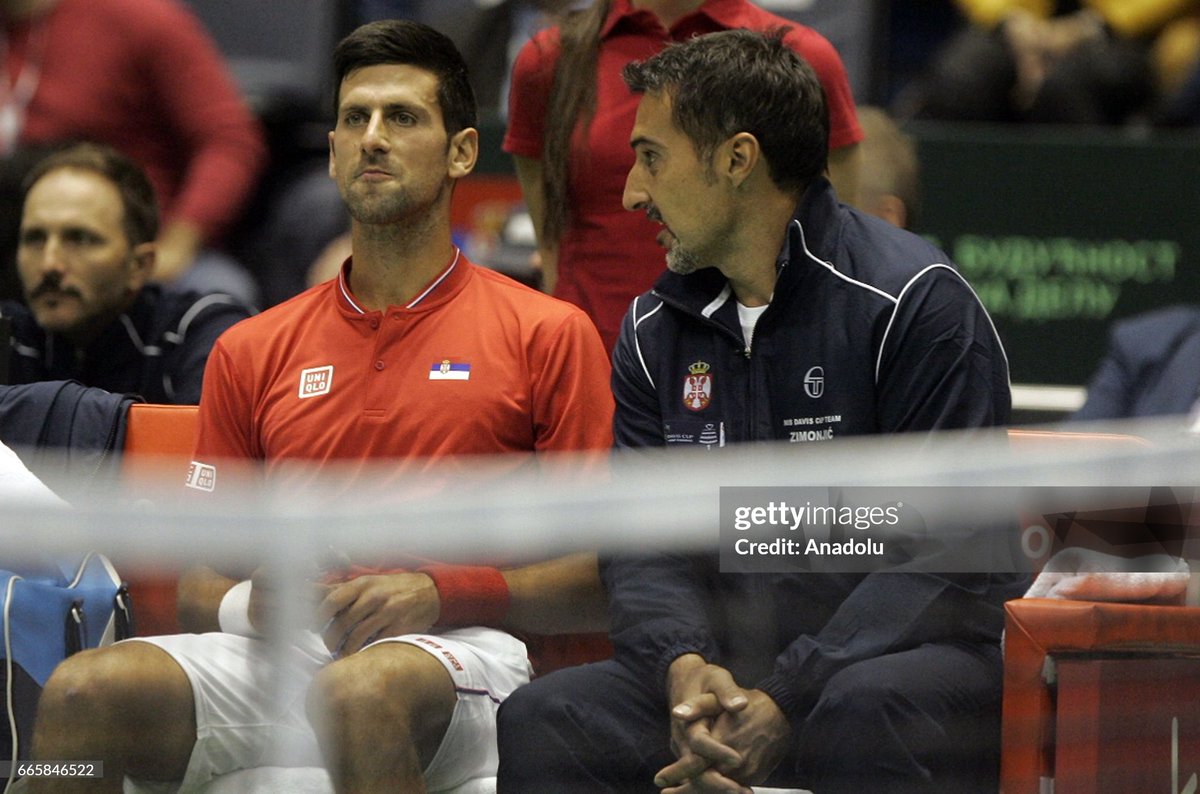 In 2017, Serbia defeated Spain in legendary Pionir Hall. First point was brought by Novak. Post match he stated: 'It's greatest pleasure and honor to be on court with coat of arms on my chest, to share wins with mine country and people' One of a kind! 🇷🇸❤️🏆 #NoleFam #Djokovic