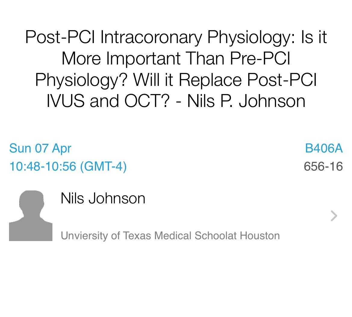 Mona Tirén (@monaltiren) on Twitter photo #CoronaryPhysiology
#IntravascularImaging
#ACC2024
Interested in this:
POST-PCI PHYSIOLOGY
More Important than Pre?
Will Replace
Post-PCI IVUS, OCT?
📌 Sun 07 Apr
09:45-11:00 (EST)
A C C 2 0 2 4
👇
abstractsonline.com/pp8/#!/10973/s…
👋Nils Johnson
<a href="/UTHealthHouston/">UTHealth Houston</a> #CoronaryPhysiology
#IntravascularImaging
#ACC2024
Interested in this:
POST-PCI PHYSIOLOGY
More Important than Pre?
Will Replace
Post-PCI IVUS, OCT?
📌 Sun 07 Apr
09:45-11:00 (EST)
A C C 2 0 2 4
👇
abstractsonline.com/pp8/#!/10973/s…
👋Nils Johnson
<a href="/UTHealthHouston/">UTHealth Houston</a>