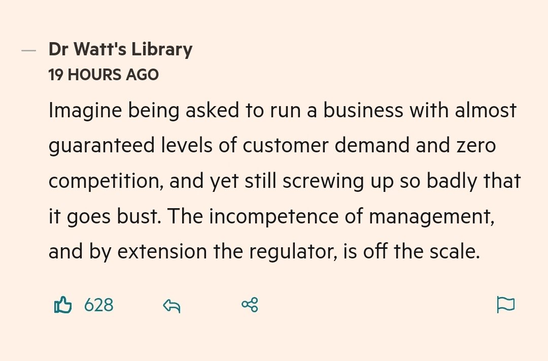 The mood of the FT comment section on Thames Water