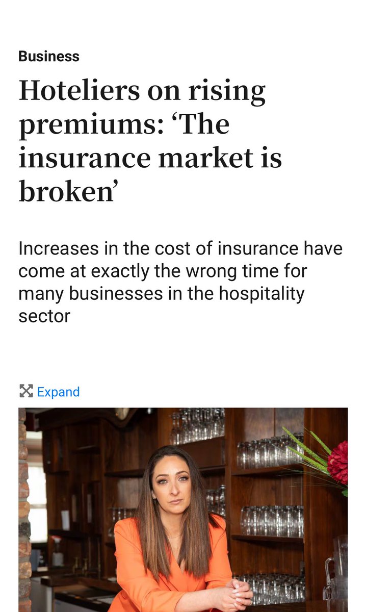 “high insurance premiums have been a particular scourge for Irish businesses for at least 20” years. #InsuranceReform irishtimes.com/business/2024/…