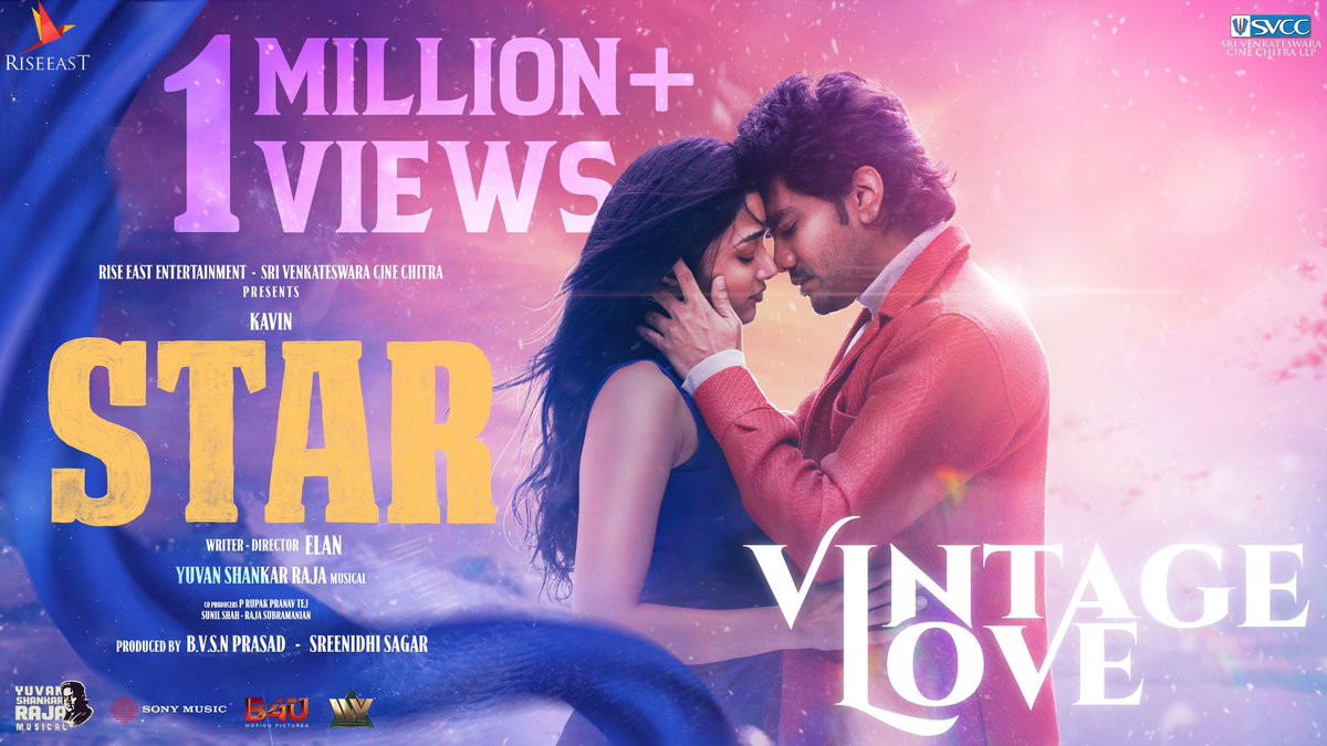 #Kavin's #STAR - 1M+ Views for #VintageLove ❤️
📎 youtu.be/RHJXfFwhy2c