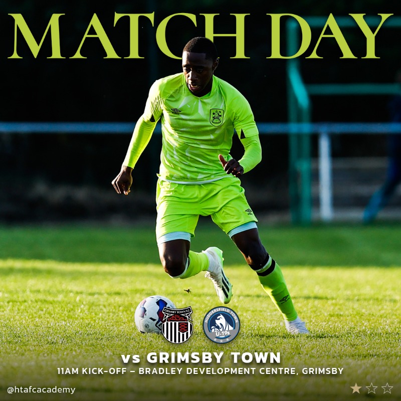 It’s MATCH DAY for the U19s, who travel to Grimsby Town in the EFL Youth Alliance League at 11am! Good luck, lads! #htafc | #YoungTerriers