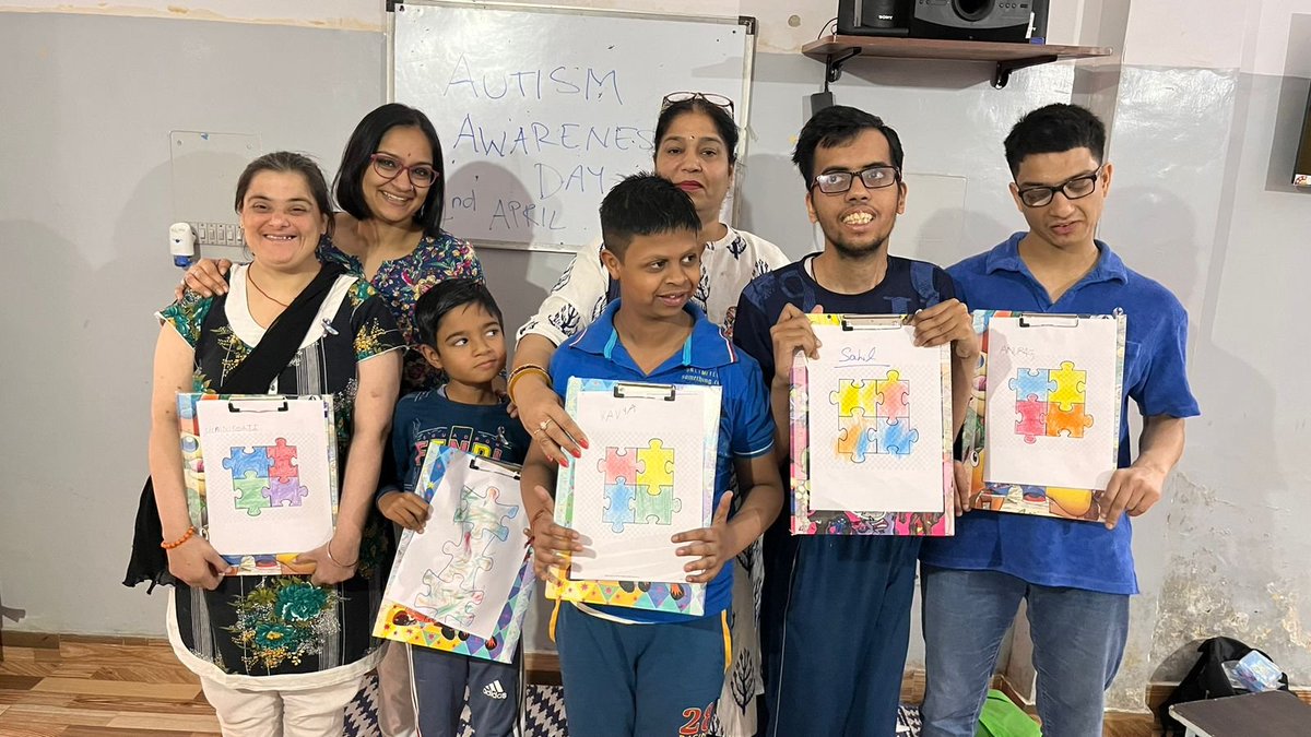 Celebrating Autism Awareness Day in the Special Needs Section of Project WHY Delhi Govind Puri School that we support. We've spent a lot of time in this class and it's a joy to be there. #oldfriends