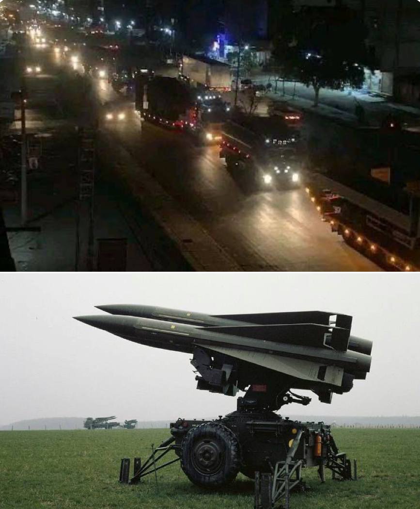 SprinterPress's tweet photo. It is reported that a huge military convoy of the US Army with the MIM-23 HAWK air defense system entered Syria https://t.co/Kk95V1I4fq