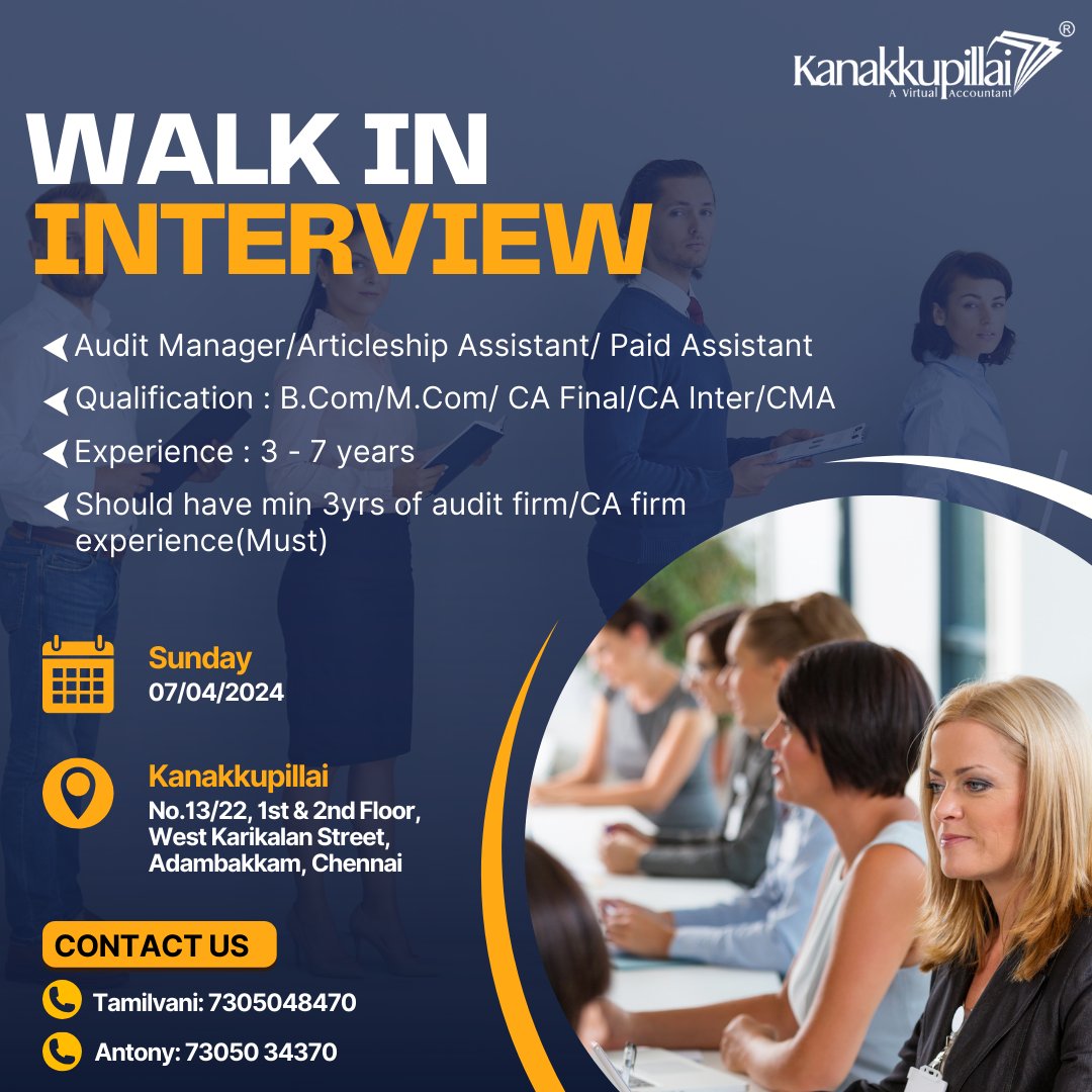 Don't miss out on the opportunity! Walk-in-interview 🚶‍♂️for Audit Manager role happening today 📅 6.4.2024 🌟 If you can't make it, no worries! Tomorrow 7.4.2024📅is another chance 🙌
#walkininterview #AuditManager #CareerOpportunity #OpportunityAwaits #interviewready