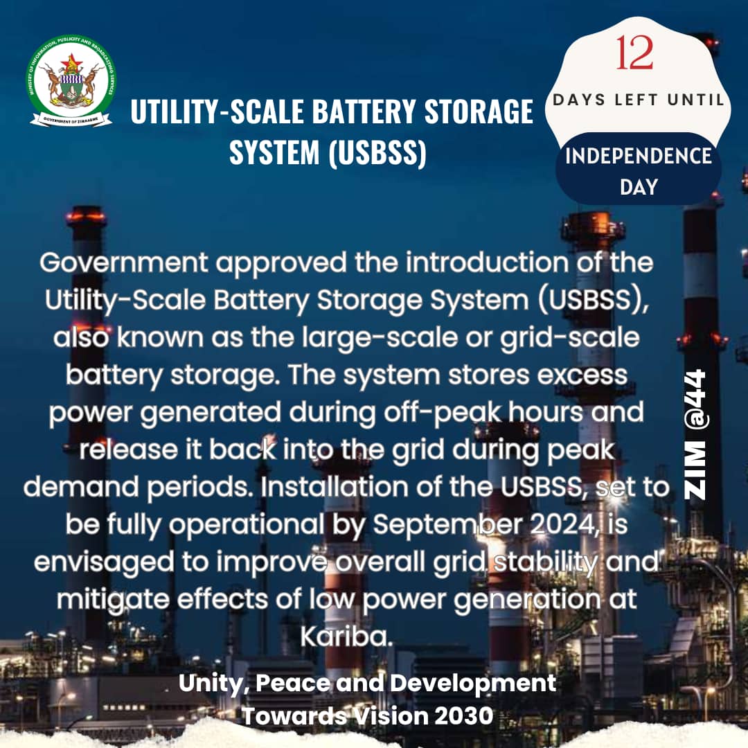 Government approved the introduction of the Utility-Scale Battery Storage System (USBSS), also known as the large-scale or grid-scale battery storage. The system stores excess power generated during off-peak hours and release it back into the grid during peak demand periods.