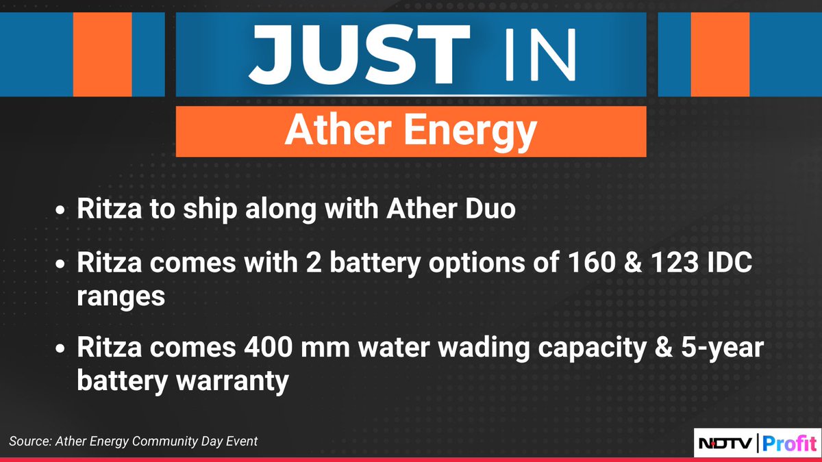 NDTVProfitAlpha's tweet photo. #Ritza to ship along with #AtherDuo.

For the latest news and updates, visit: https://t.co/by4FF5oyu4 https://t.co/18oS0HIDc6