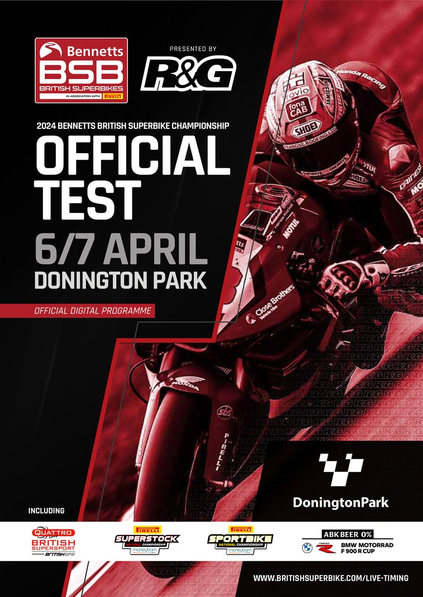 Ready for the first @bennetts_bike BSB action of 2024 here at @DoningtonParkUK for the @RnGRacing Official Test Download the digital timetable here 📰 bit.ly/3vI3Vug