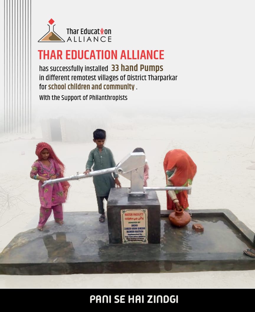 Thar Education Alliance is installed of 33 hand pumps across various remote villages in District Tharparkar! These vital installations will ensure clean and accessible water for school children and the wider community. A huge thank you to all the philanthropists whose generous…