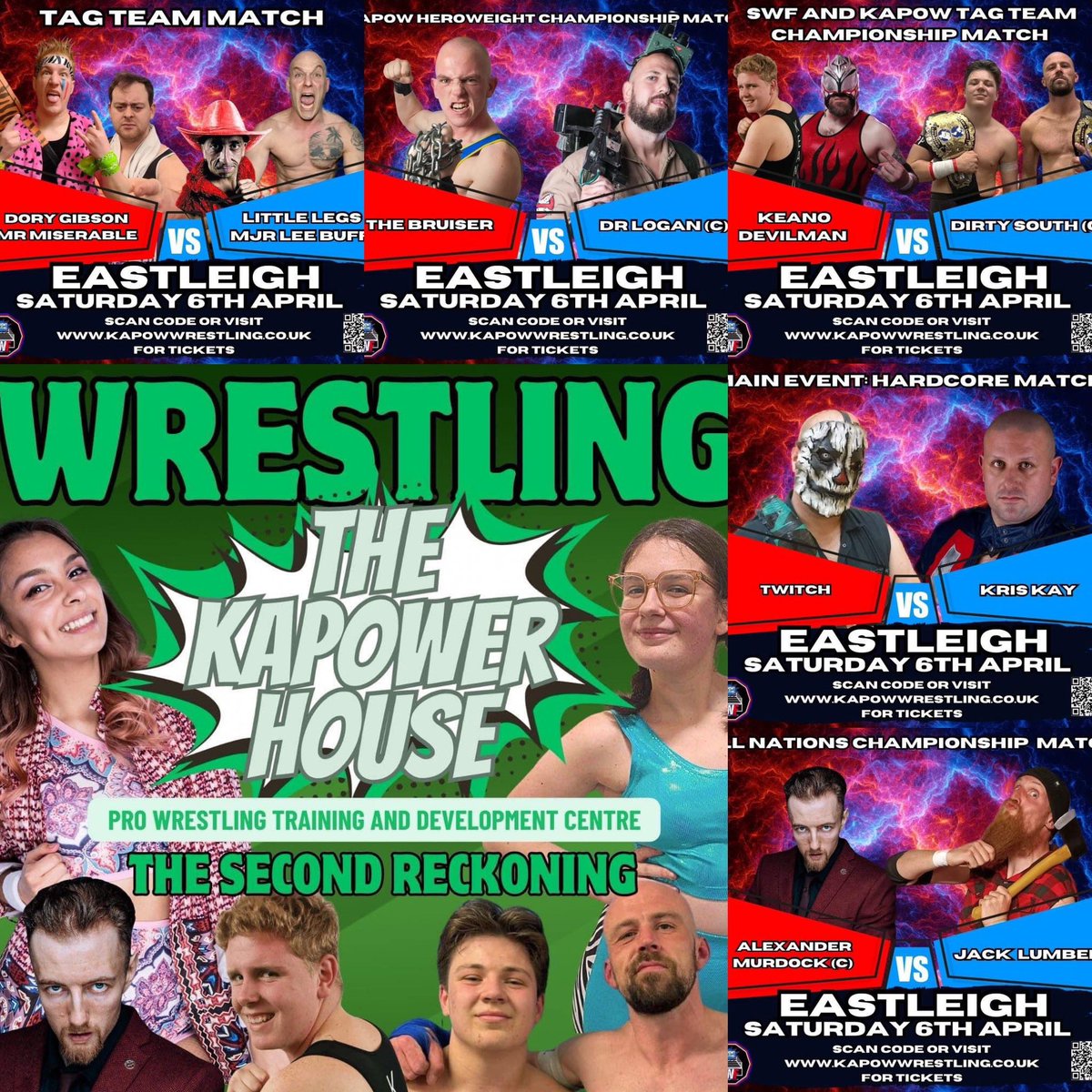 What a day we have ahead of us! We’ve got the 2nd @the_kapowerhouse showcase followed by our stellar show at @thorndenhall in #eastleigh #wrestling #wrestler #wrestlemania #wwe #aew #tna #familyentertainment #familyfun #hampshire #southampton