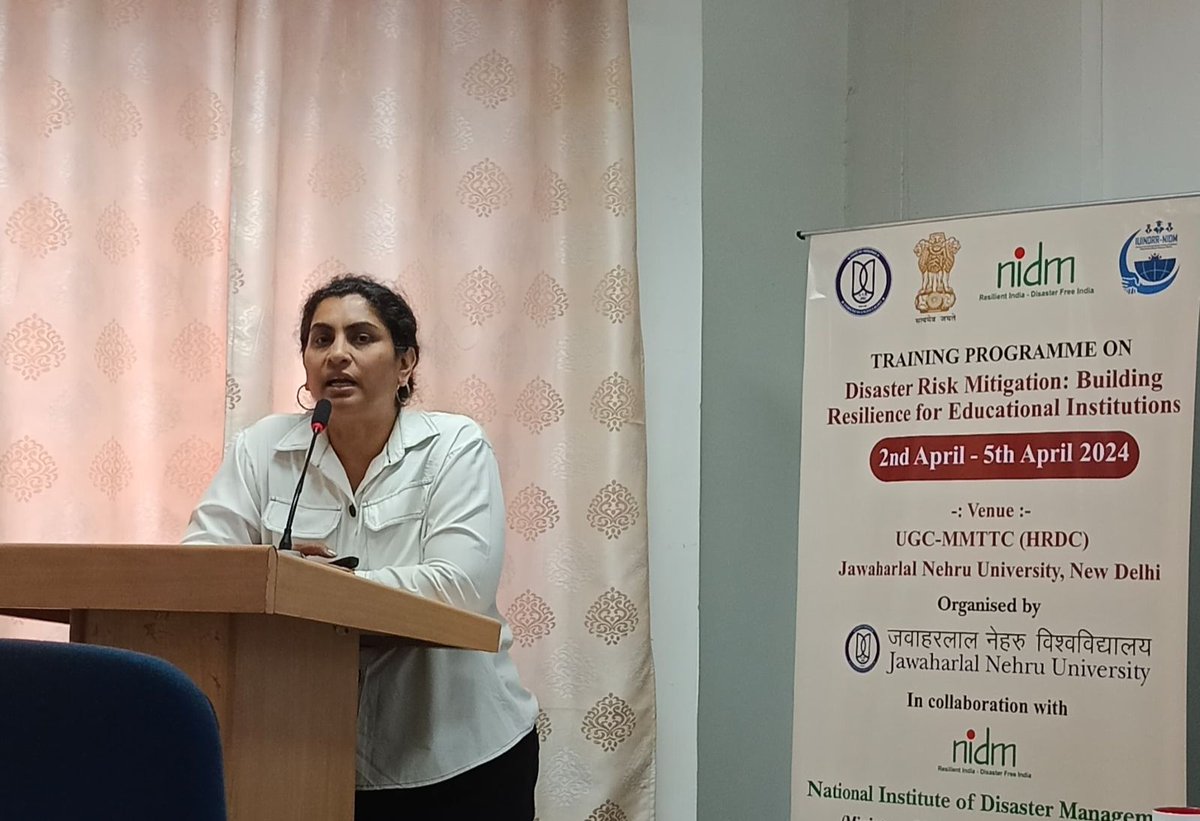 scdrjnu's tweet photo. “Natural disasters often expose underlying social issues. With a lack of widespread understanding of science and technology, we're vulnerable to catastrophe. While we can't prevent disasters, educating ourselves can mitigate our impact and save lives.” - Dr. Sunita Reddy, Faculty https://t.co/URMcONrTQD