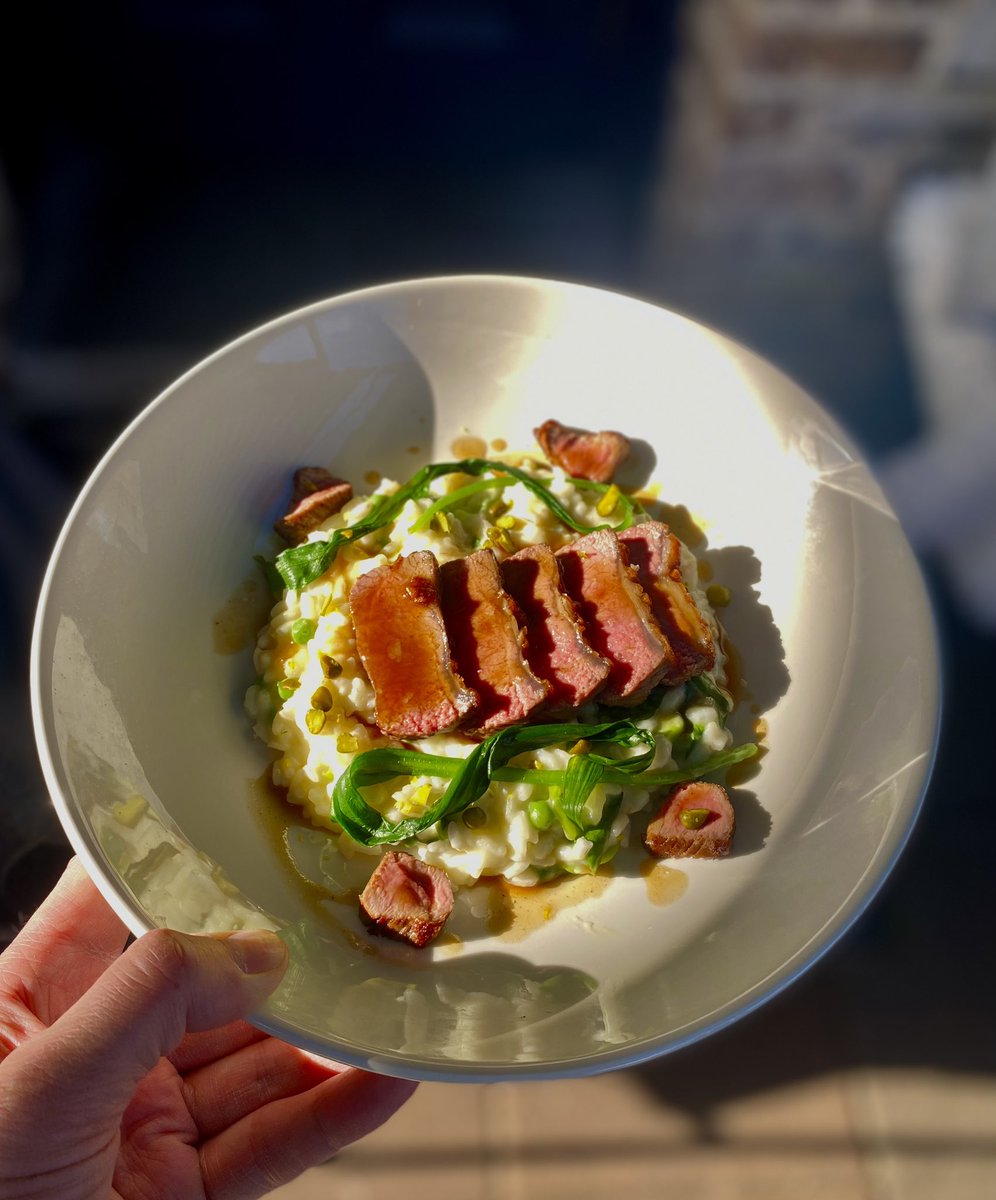 New Season menu at ELY Wine Store Maynooth 
Saddle of Lamb, spring Risotto, broadbeans, peas, wild garlic. #delicious #elymaynooth