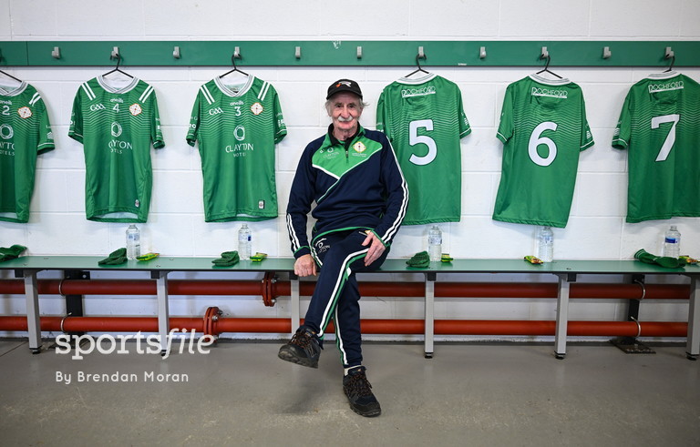 London GAA kitman Phil Roche after preparing the dressing room in his final season as kitman, after 16 years, before the Connacht SFC quarter-final between London and Galway at McGovern Park in Ruislip, England. 📸 @sportsfilebren sportsfile.com/more-images/77… #ASeasonofSundays