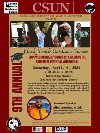 This morning I have the pleasure of speaking at the 9th Annual Black Youth Guidance Forum at @csunorthridge … Can’t wait to share ideas about using AI in an ethical way to empower kids with similar backgrounds as me! Thanks for the invite 😎✊🏾 lnkd.in/gkMFJAhG