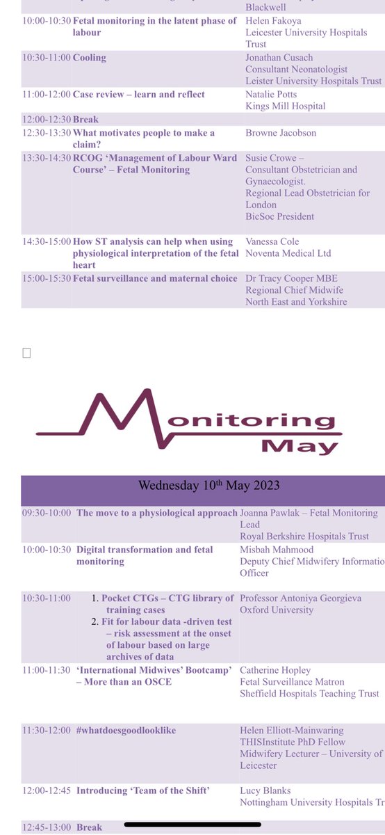 A snippet from last year’s programme, can we interest you @THIS_Institute @AliWrightObGyn @RCObsGyn @MidwivesRCM