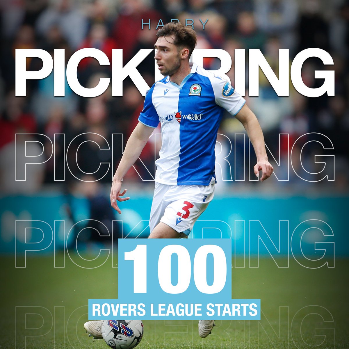💯 @harrypickering_ makes his 100th #Rovers league start, as well as his 250th career league appearance! 👏 #ROVvSOU 🔵⚪️