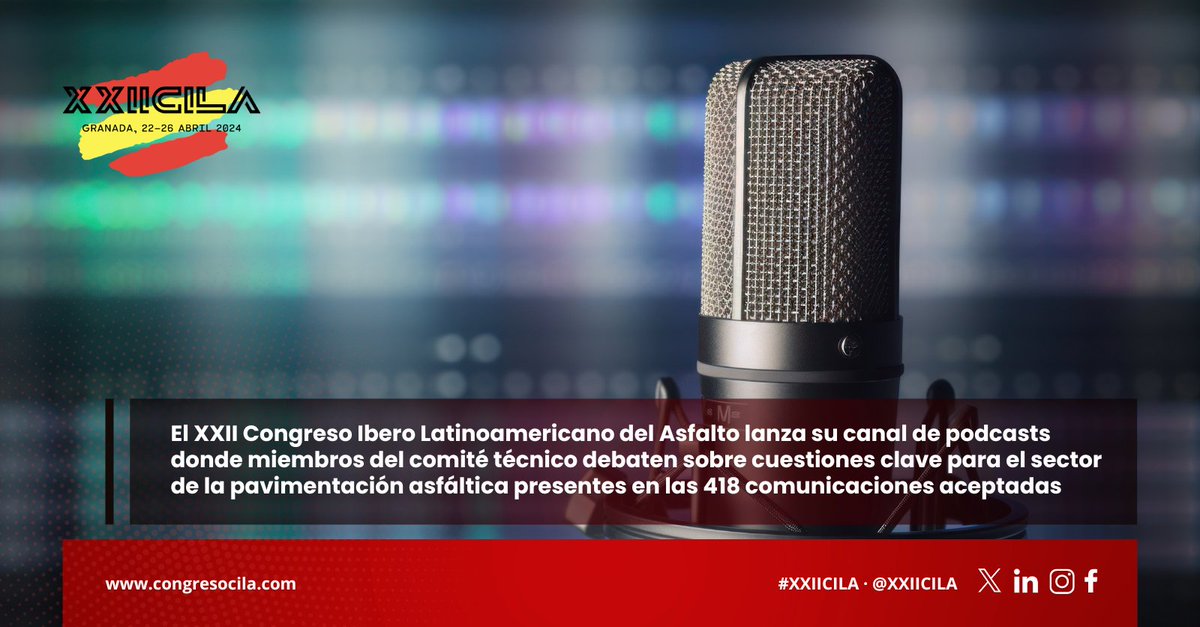 📢 ¡El #XXIICILA cuenta con su propio canal de podcasts! ¿Ya habéis escuchado los 4 que hemos producido? Podéis acceder a todos desde 👉 congresocila.com/xxiicila-el-po… y en las plataformas de Spotify y Castbox